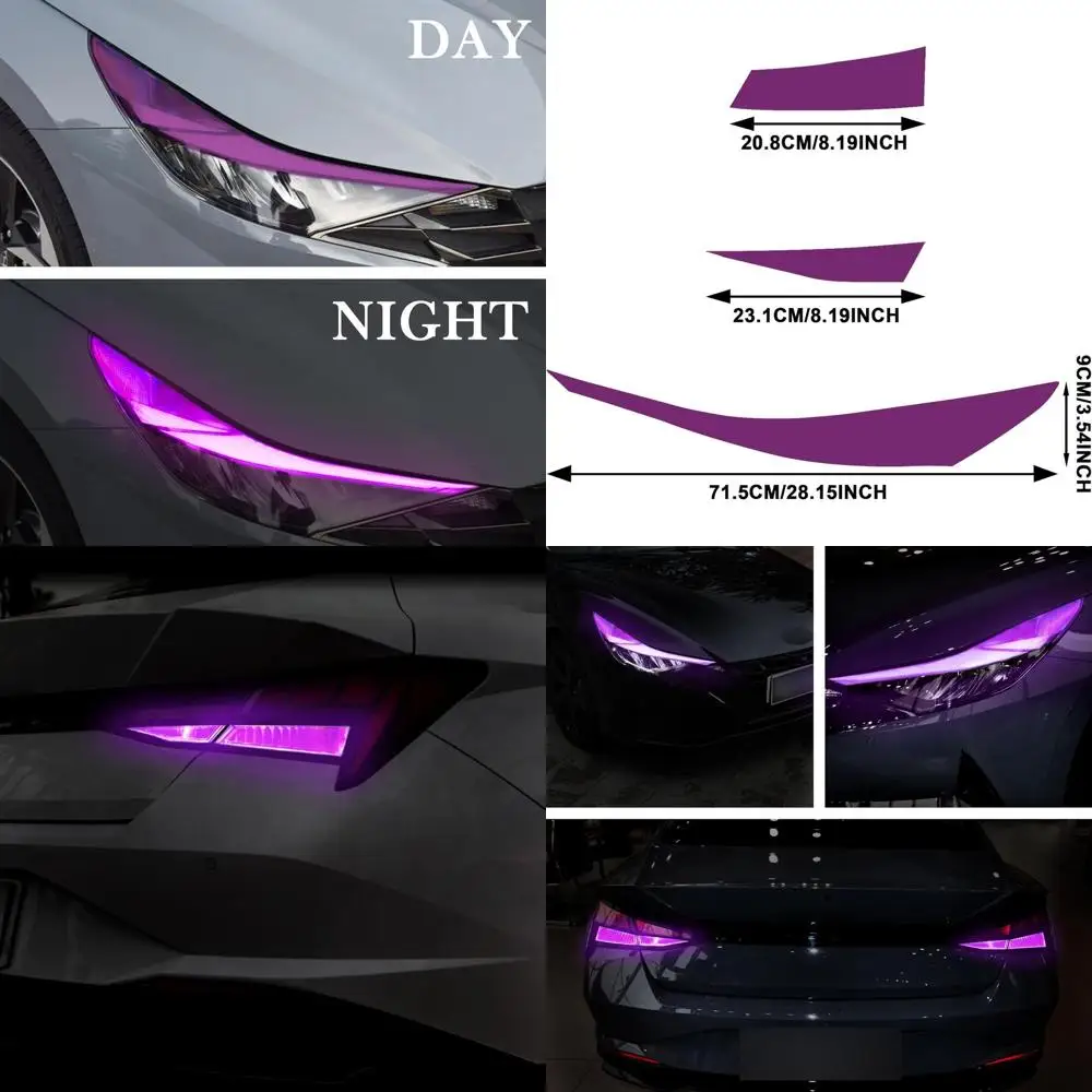 

Фара Sidemarker, задняя противотуманная фара, виниловые пленки, дымооттенок, совместимые с Hyundai Elantra 2021-2023, предварительно вырезанная передача света A