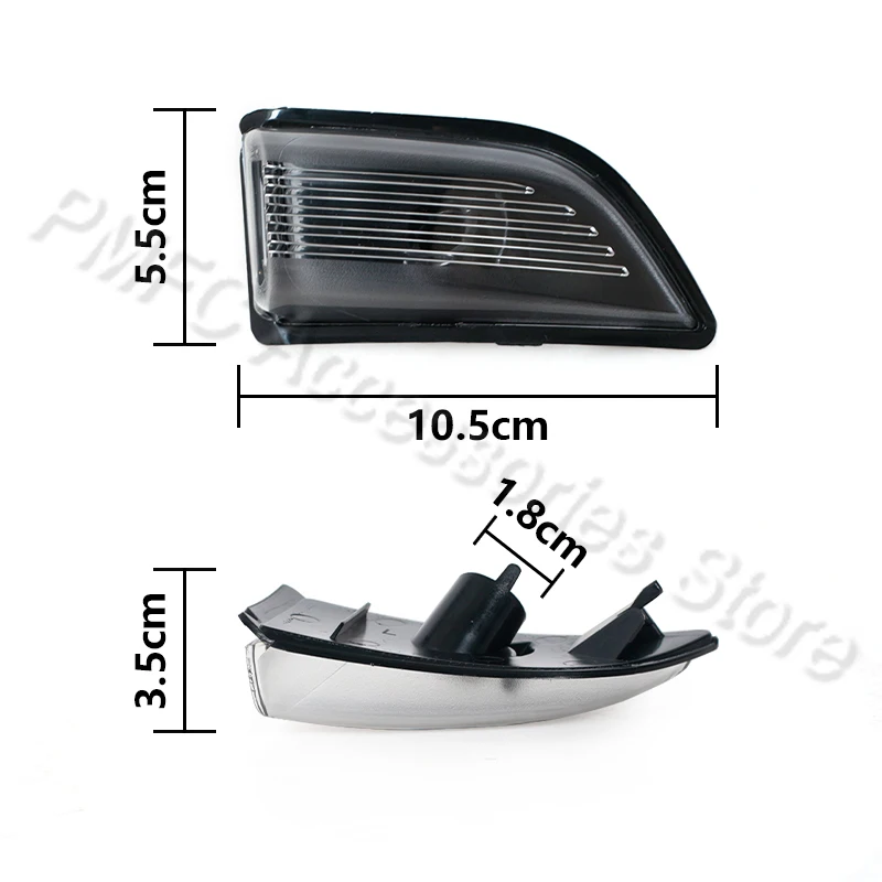 PMFC Car Rearview Mirror Turn Signal Light Indicator Lamp Lens For Volvo XC60 2009 2010 2011 2012 2013 31217288 31217289