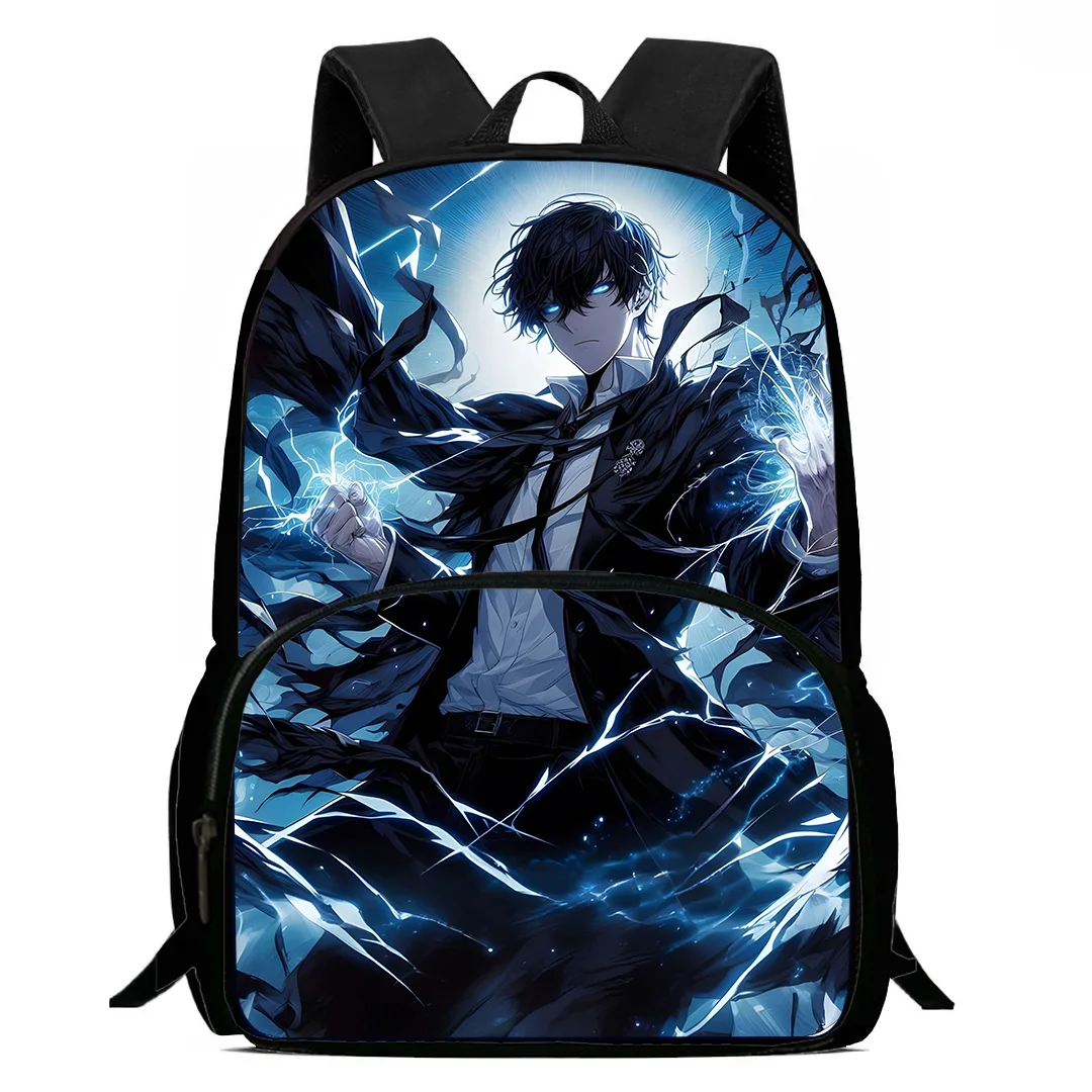 Mochilas Anime Solo Leveling para Meninos e Meninas, Mochilas Escolares de Grande Capacidade, Mochila Durável, Presente de Aniversário, Acampamento,