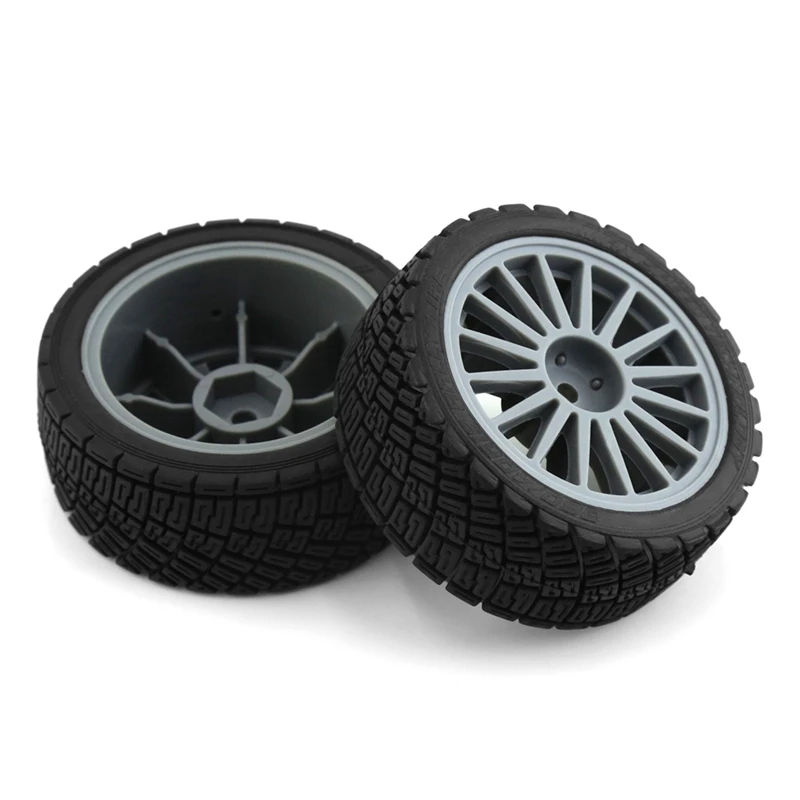4Pcs 67Mm Rubber Tire Wheel Tyre For Tamiya XV01 XV02 TT01 TT02 PTG-2 1/10 RC Rally Racing Car Upgrade Parts