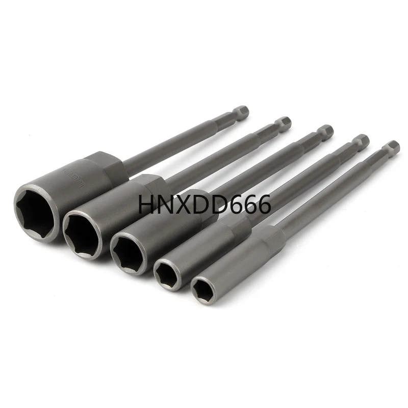 

1pcs 150mm Length Extra Deep Bolt Nut Driver Bit 1/4 inch 6.35mm Hex Shank Wrench Socket Screw Driver for Power Tool 6-19mm