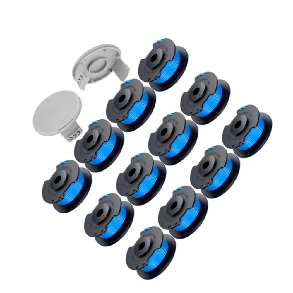 AC14RL3A Replacement Spools for 18V 24V 40V - 11 ft 0.065 in Auto Feed Line 12 Pack with 2 Covers for Reliable Output