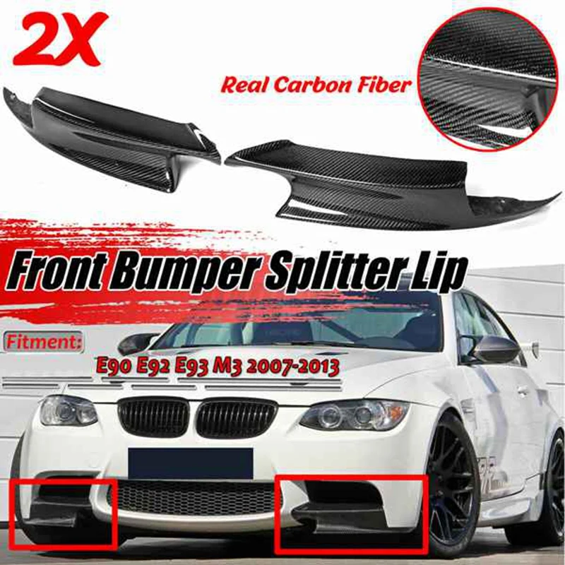 

1Pair Splitter Front Bumper Fog Lamp Splitter Lip Body Kit For-BMW F30 F35 Sedan 4 Door M-Tech M Sport 2014-2019