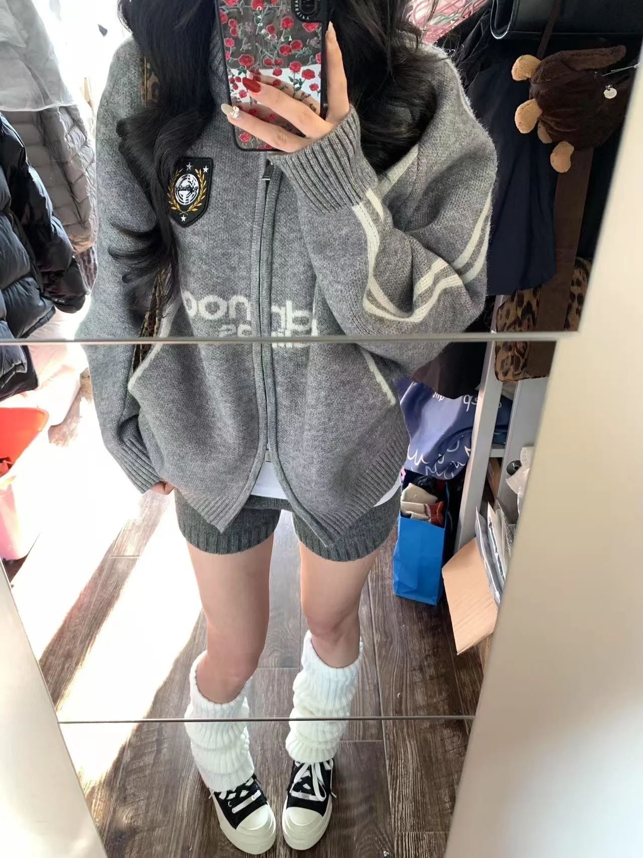 

Вязаный открытый кардиган в стиле ретро с американскими буквами, женский свободный свитер Lazy Sle, топ Jaet, мягкий удобный длинный свитер на молнии