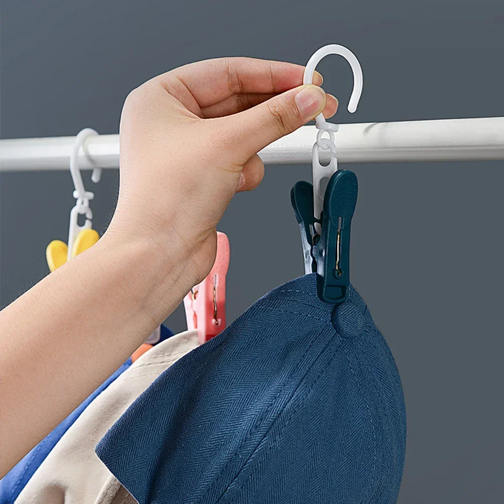 Rotatable Clothes Pegs Windproof Anti-slip Drying Clip Hats Towels Hanger Laundry Clip Hanging Hooks Socks Air-dry Clips Home