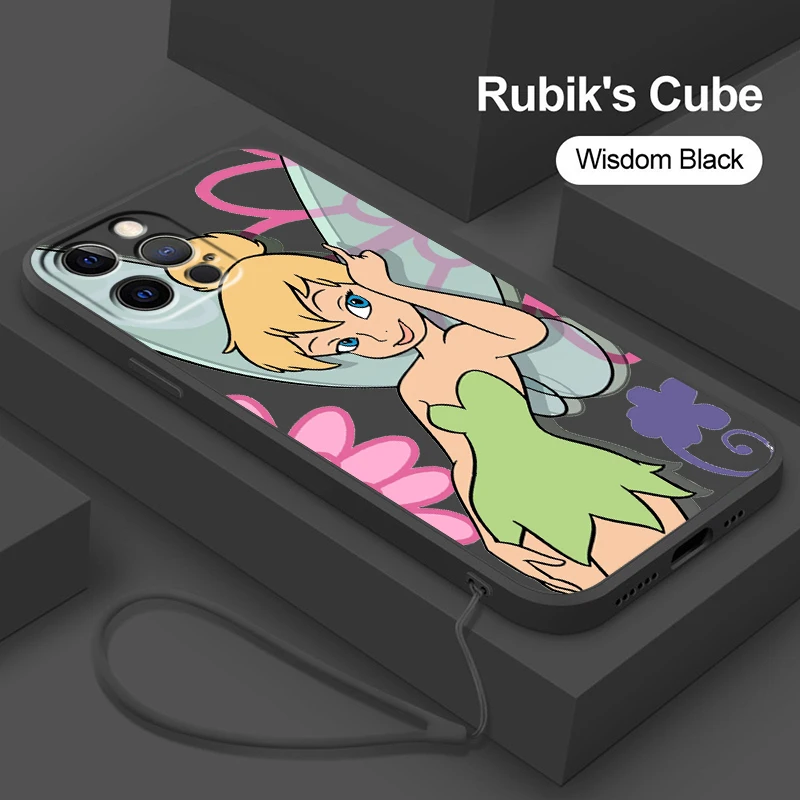 

Disney Pretty Girl Princess Liquid Rope Phone Case For Apple iPhone 14 13 12 11 Pro Max Mini XR X 8 7 6S SE Plus Cover