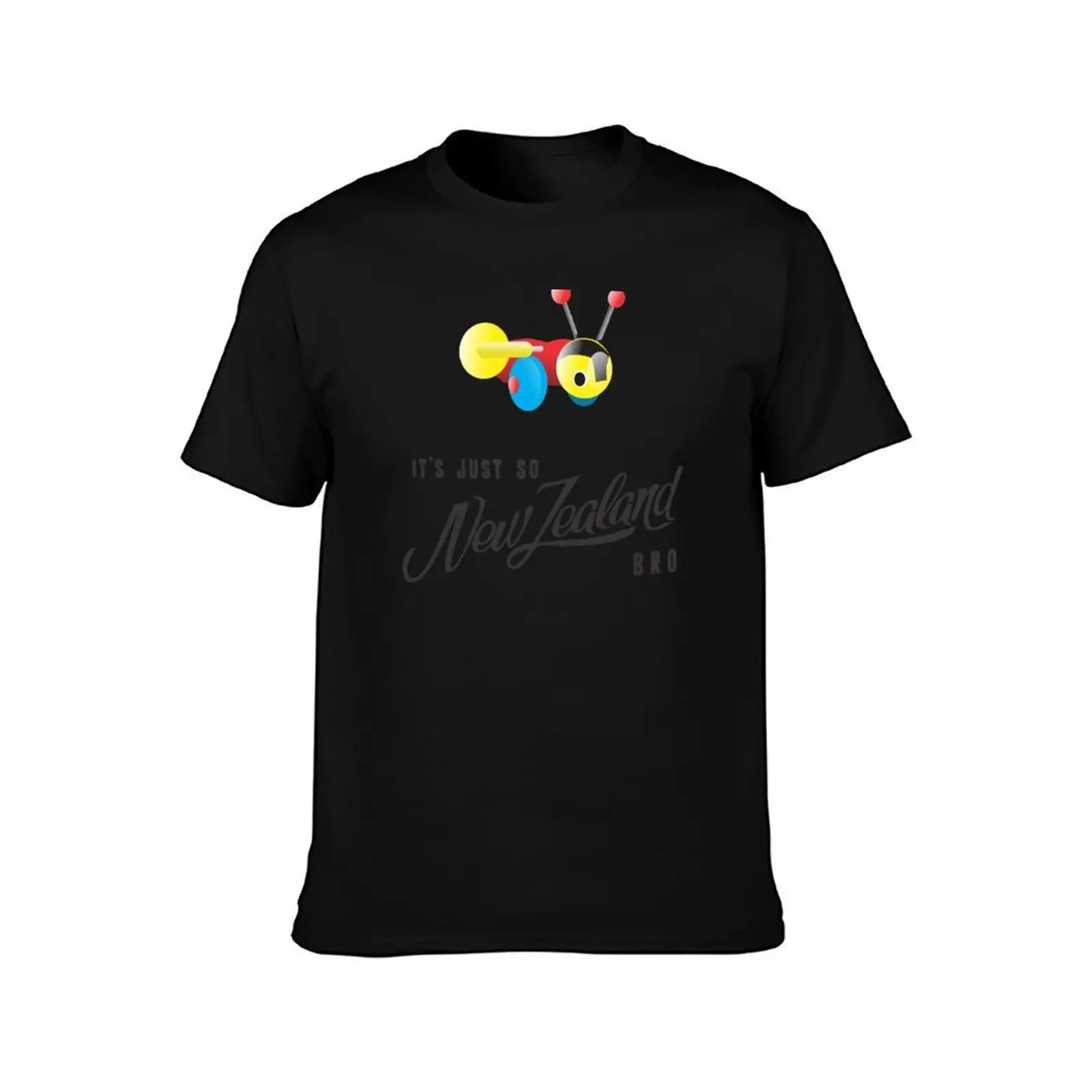 Its Just so New Zealand Bro, Buzzy Bee T-Shirt, Summer Casual Cotton Tee, Oversized Streetwear Tops, Vintage Graphic Print