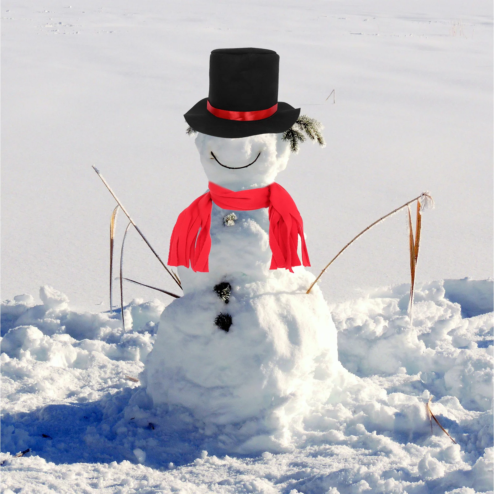 2 個雪だるまドレスアップキットクリスマス帽子スカーフ冬休みコスプレ衣装子供コスチュームアクセサリー雪だるまファンシードレス