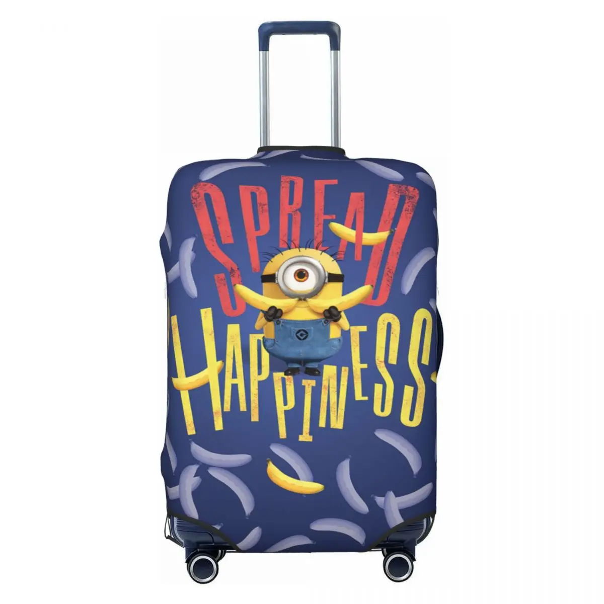 

Custom Happiness Minions Luggage Cover Protector Cute Travel Suitcase Protective Cover for 18-32 Inch