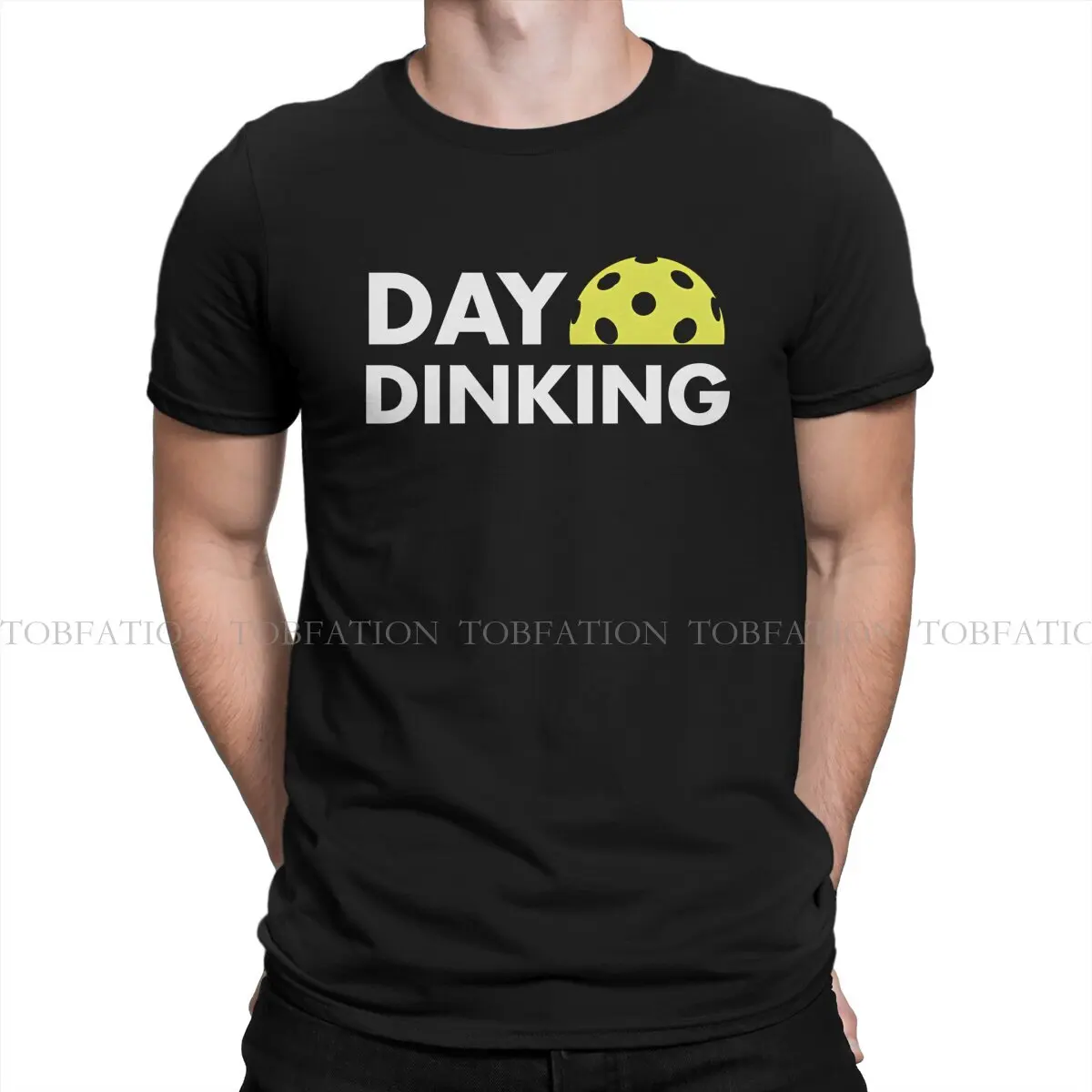 Day Dinking O Neck TShirt Pickleball Sports Pure Cotton Classic T Shirt Men Clothes New Design Fluffy