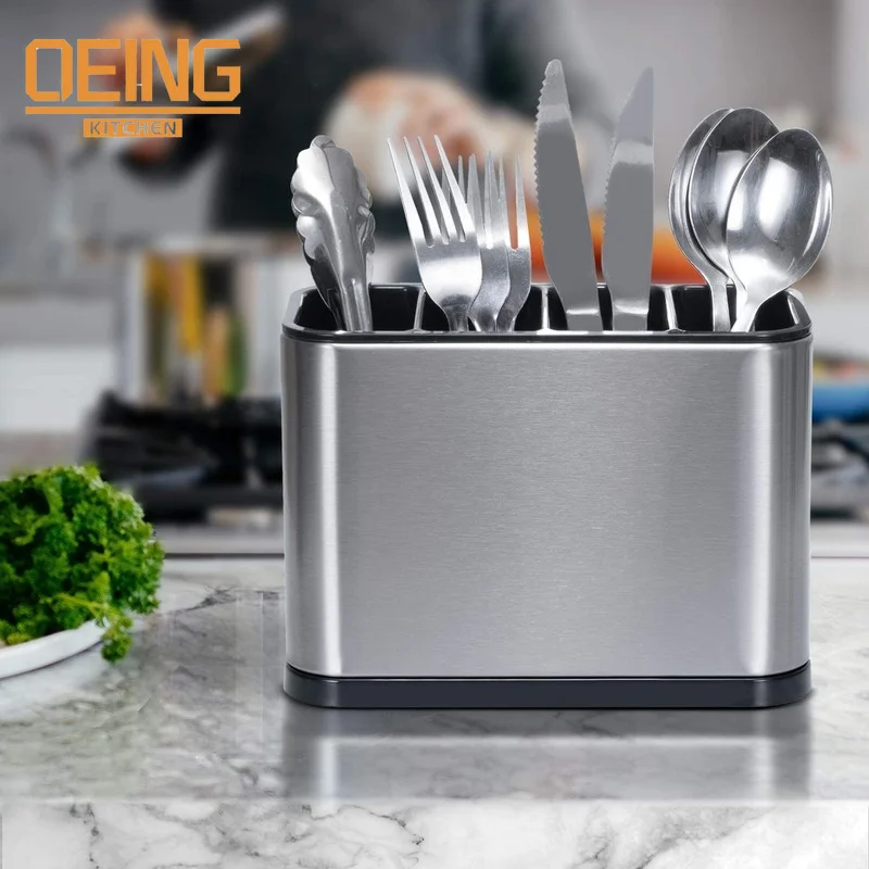 

Kitchen Cutlery Organizer Knife Stand Plastic Drain Storage Holder Spoon Fork Chopstick Kitchenware Cooking Tool Tray Shelf Box