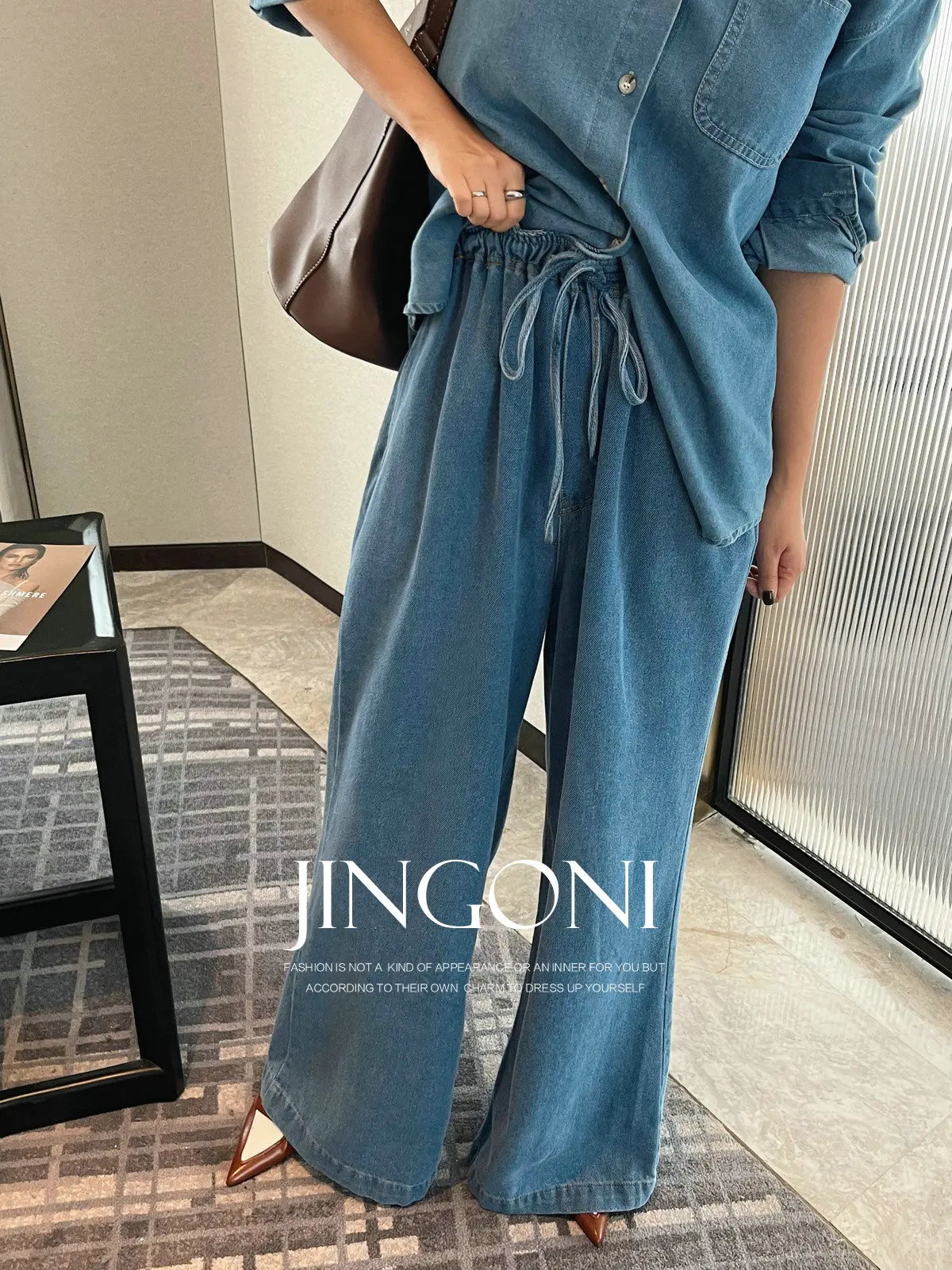 Jeans Cargo Pants Y2K Women Clothing 2024 Woman Autumn Korean Fashion Style Vintage Elegant Long Trousers Wide Leg High Waist