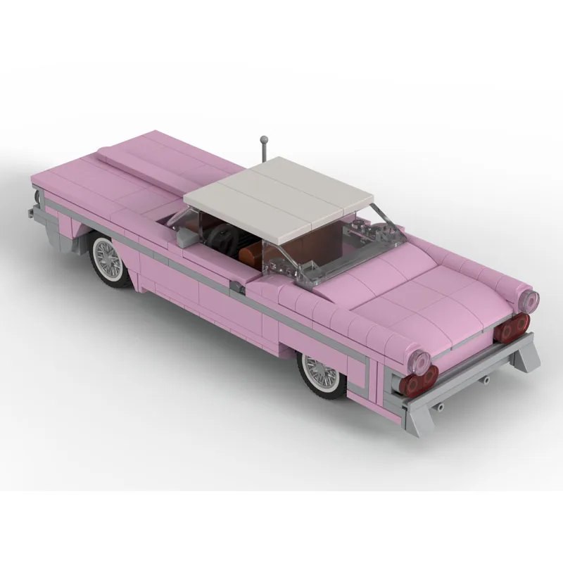 moc-256217-new-pink-sports-supercar-racing-building-block-model-377-parts-girls'-children's-birthday-christmas-toy-gift