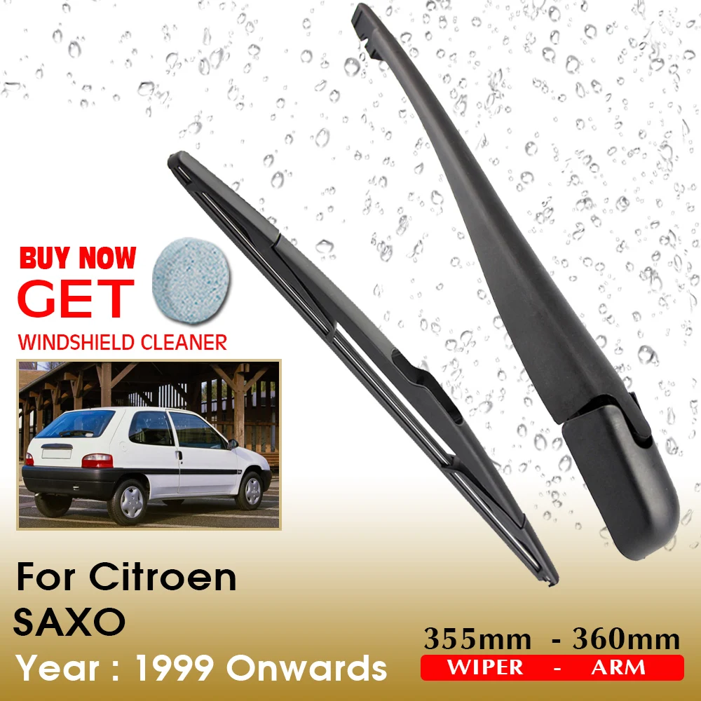 

Car Blade Rear Windshield Wiper Arm Blade Brushes For Citroen SAXO 355MM 1999 Onwards Windscreen Wiper Auto Accessories