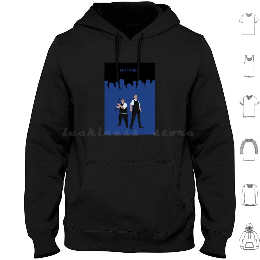 Hot Fuzz Fan Art Hoodie cotton Long Sleeve Baseball Crewneck Stationary Men S Shaun Of The Dead Hot Fuzz The Worlds End Paul