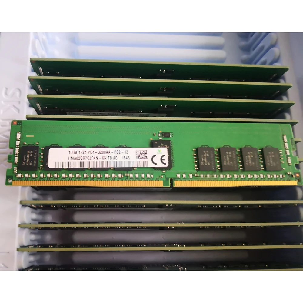 

1 шт. для SK Hynix RAM 16GB 16G 1RX4 PC4-3200AA ECC REG DDR4 3200 HMA82GR7CJR4N-XN