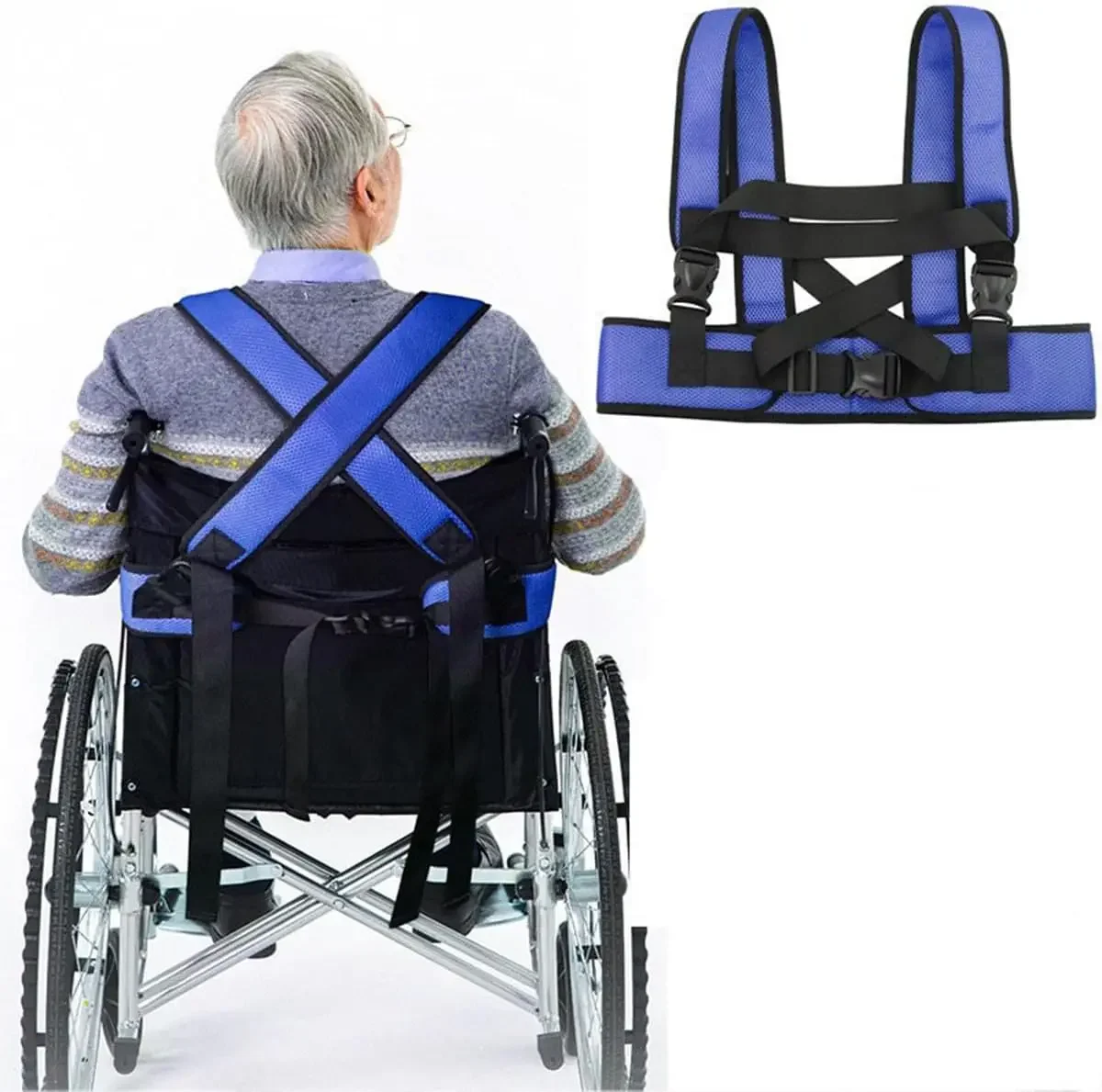 Elderly Protective Equipment Wheelchair Seat Safety Belt, Wheelchair Anti-Slip Restraint Strap, Convenient Wheelchair