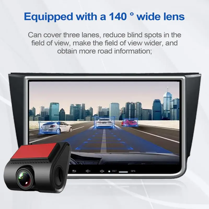 Car Driving Recorder Camera 140 Degree Lens USB Dashboard Camera Car Video 720p High Definition ADAS Driving Camera For Navigati