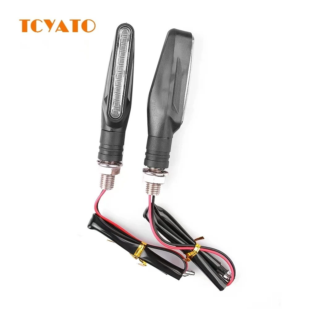

TCYATO 2PCS 12V Motorcycle Turn Signals Light LED Tail Flasher Flowing Water BlinkerMotorcycle Turning Lights Assembly