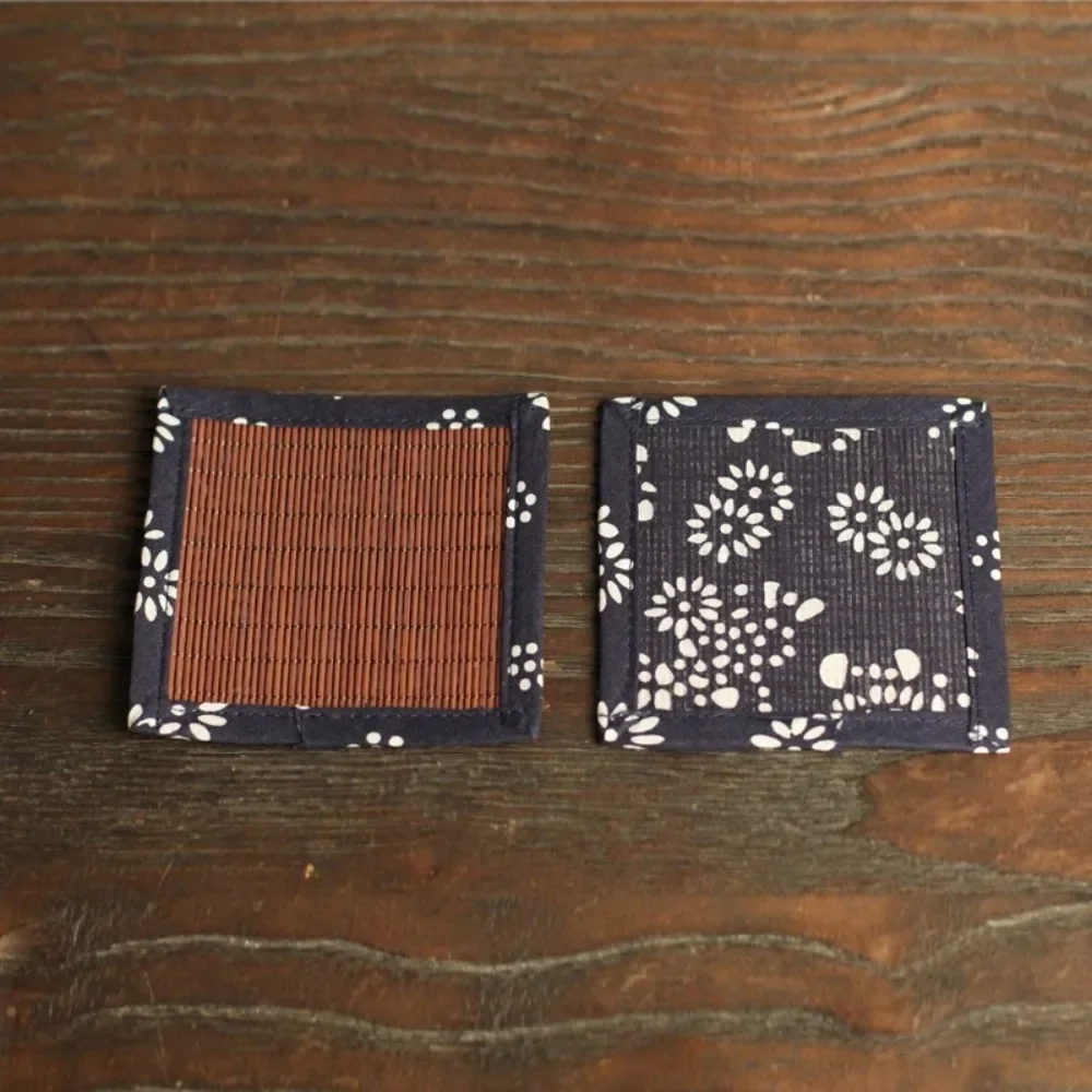 4PCS Table Coasters Chinese Style Tea Mat Square Exquisite T