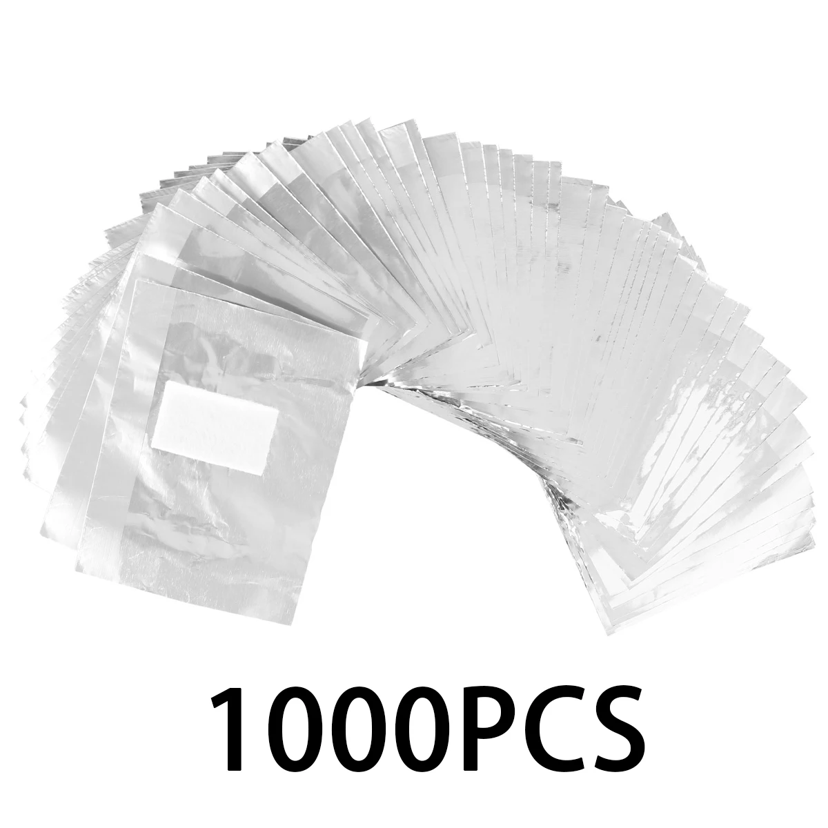 500/1000 Stuks Aluminiumfolie Remover Nail Wraps Losweken Polish Nail Art Folie Gel Polish Acryl Removal Tool met Wattenschijfje