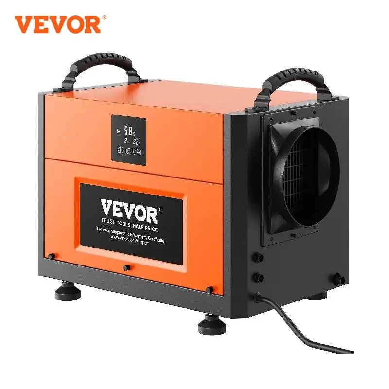 VEVOR Commercial Dehumidifier with Drain Hose for Crawl Spaces Basements Warehouse & Job Sites Large Capacity Dehumidifier