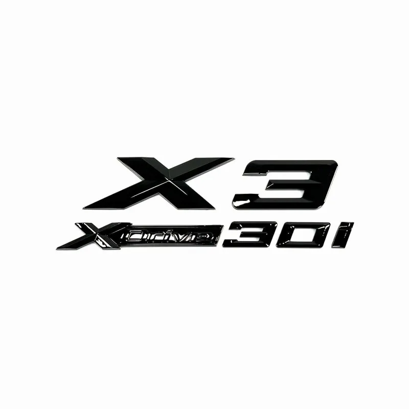 

2Pcs for X3 X7 Series Gloss Black Emblem X3+XDrive30i X7+xdrive40i Number Letters Rear Trunk Badge