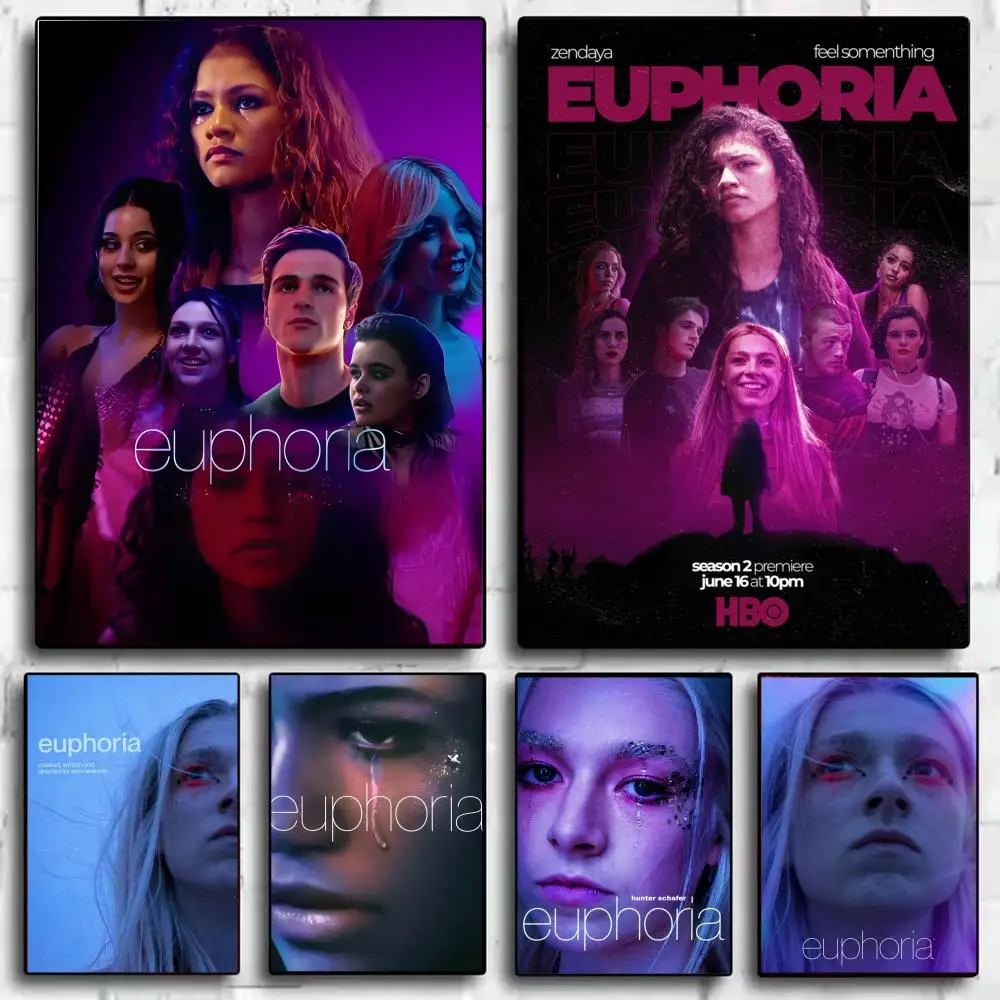 Affiche E-Euphoria de la série Teen, impressions d'art mural minimalistes modernes pour chambre à coucher, salon, décoration esthétique de la pièce, cadeau