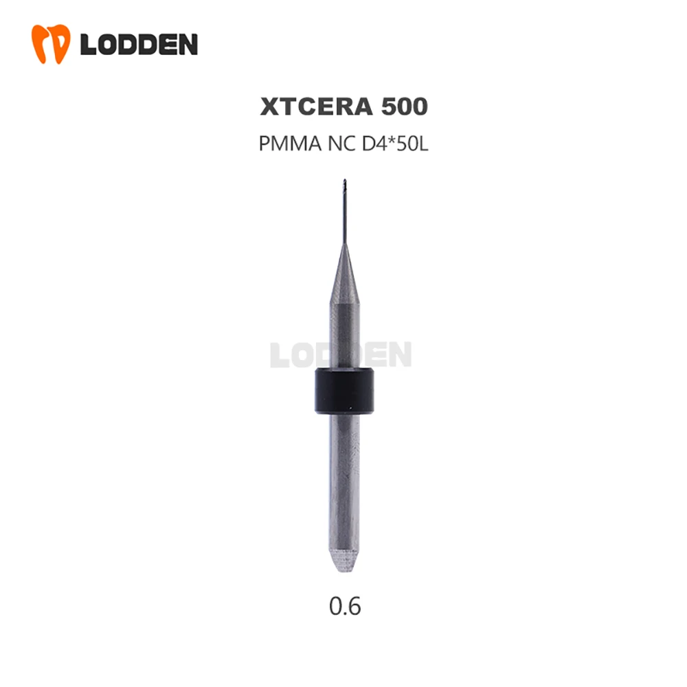 Xtcera หัวกรอสำหรับ500/500Plus, หัวตัด PMMA ขนาดเส้นผ่าศูนย์กลางก้าน D4 2.0/1.0/0.6มม. เครื่องมือทันตกรรม