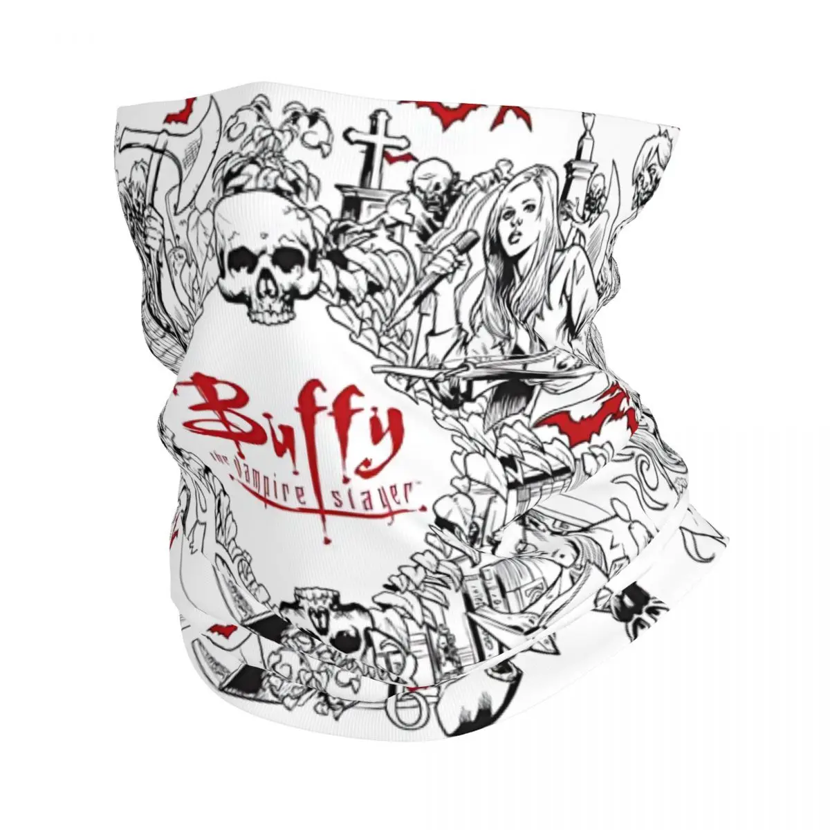 Buffy The Vampire Slayer Bandana Neck Gaiter for Ski Hunting Women Men Wrap Scarf Supernatural Horror TV Show Headband Warmer