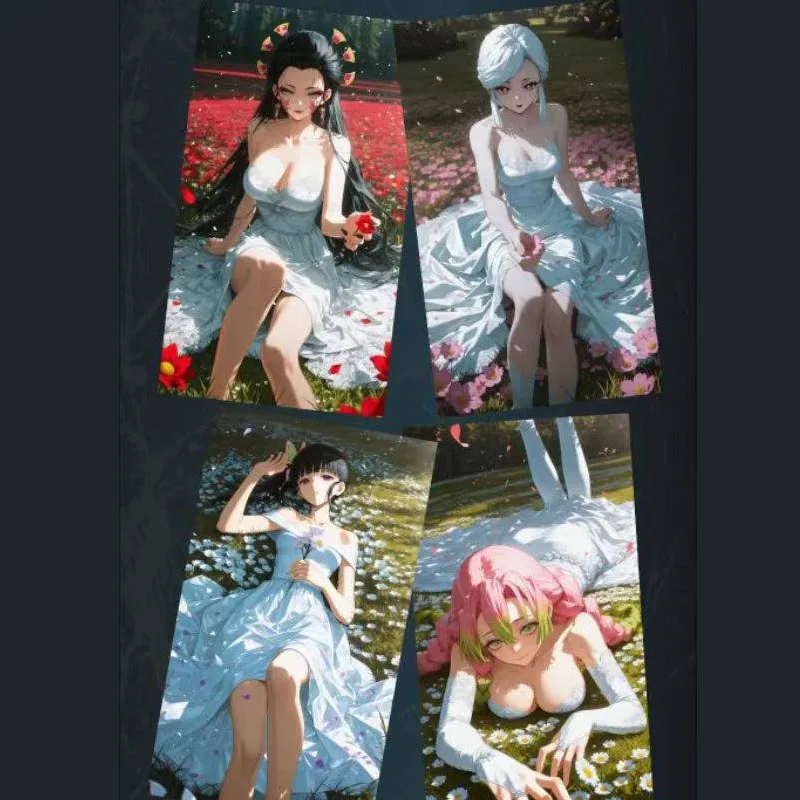 Panneau de cartes en papier couleur Demon Slayer, respiration extrêmement colorée, Kamado Nezuko, Fans de commerce, cadeaux, loisirs, nouvelle collection 2025
