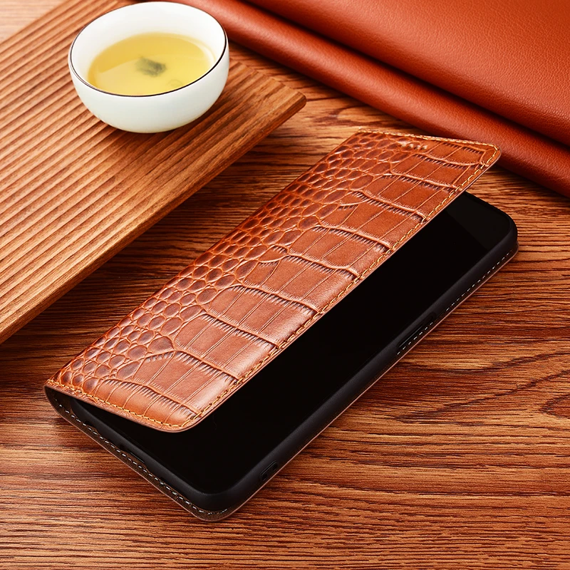 

Cowhide Genuine Leather Phone Case For Realme 12 12X 11 11X 10 10T 10s Pro Plus Lite 5G Walle Flip Cover Cases
