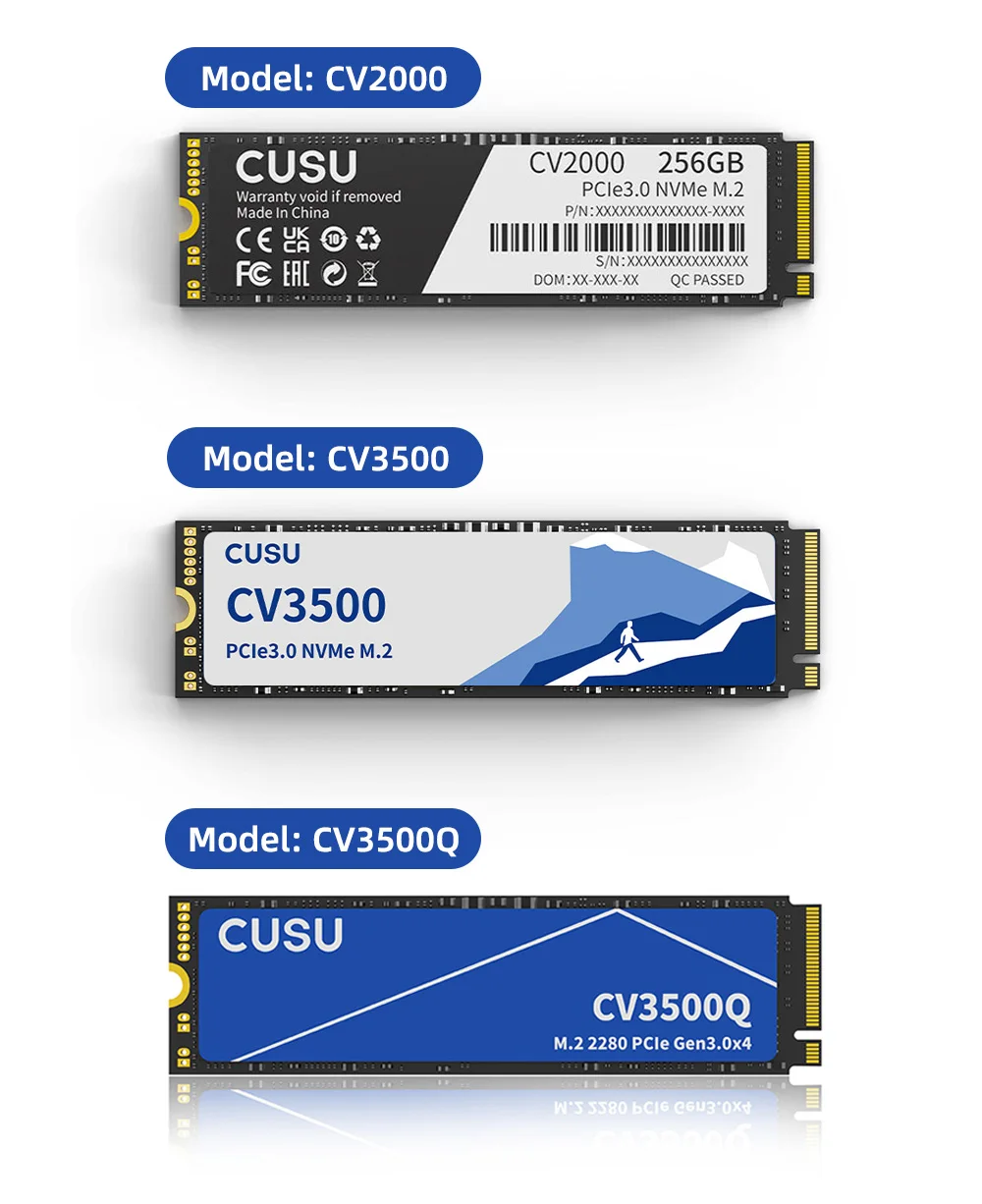 Cusu NVMe SSD 256gb 512gb 1tb 2tb M.2 PCIe 2280 솔리드 스테이트