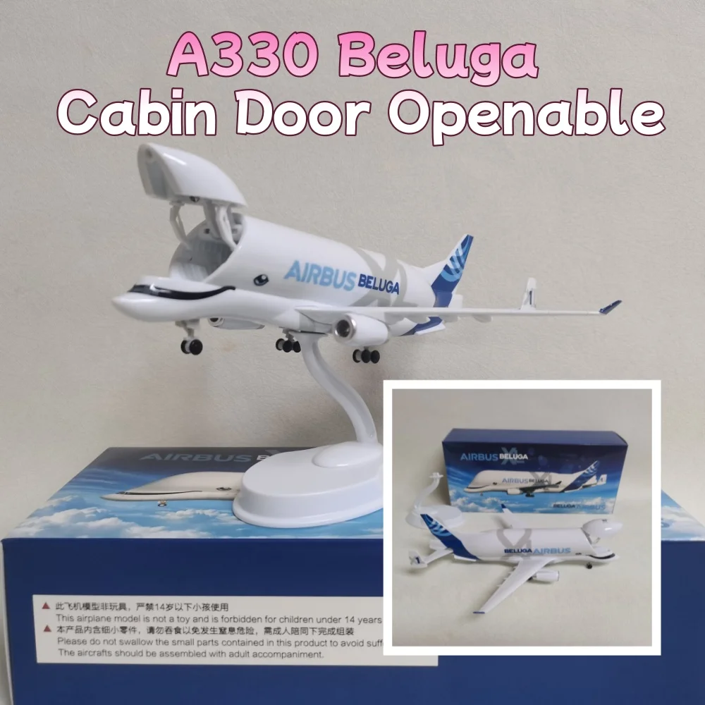 New 20cm Air-bus A330 Beluga Plastic Airplane Model Kit Cabin Openable With Stand For Aviation Enthusiast Gift Display Decoratio