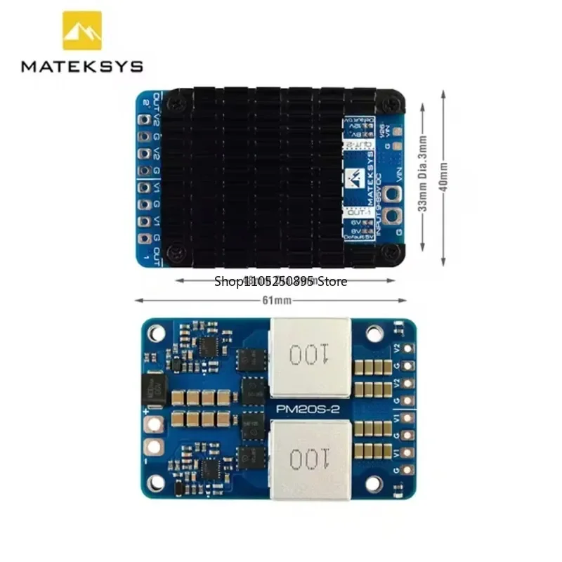 MATEK Mateksys POWER MODULE PM20S-2 Power Module Voltage Reduction and Stabilization, POWER MODULE Model Aircraft FPV Supports