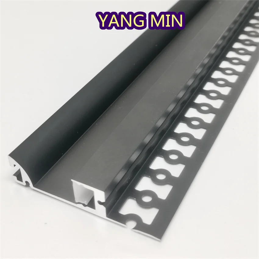 2m/pcs Hot Sale Architectural Gypsum Plaster skirting line drywall Aluminium Profile for led strip lighting trim cove lighting