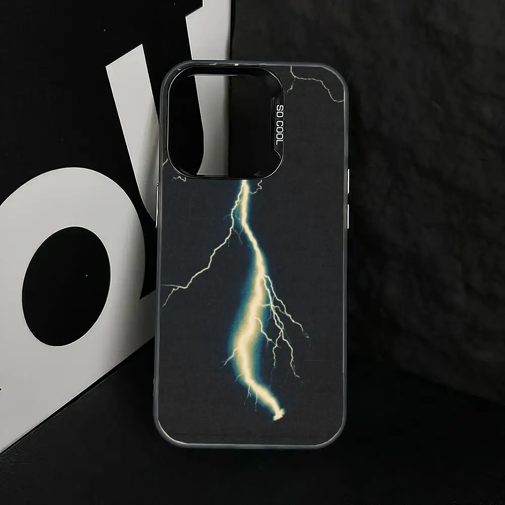 

Creative Lightning Design Phone Case for iPhone 16 17 15 14 13 12 11 Pro/ Max/Plus Anti-fall and Shock Protection Rear Cover