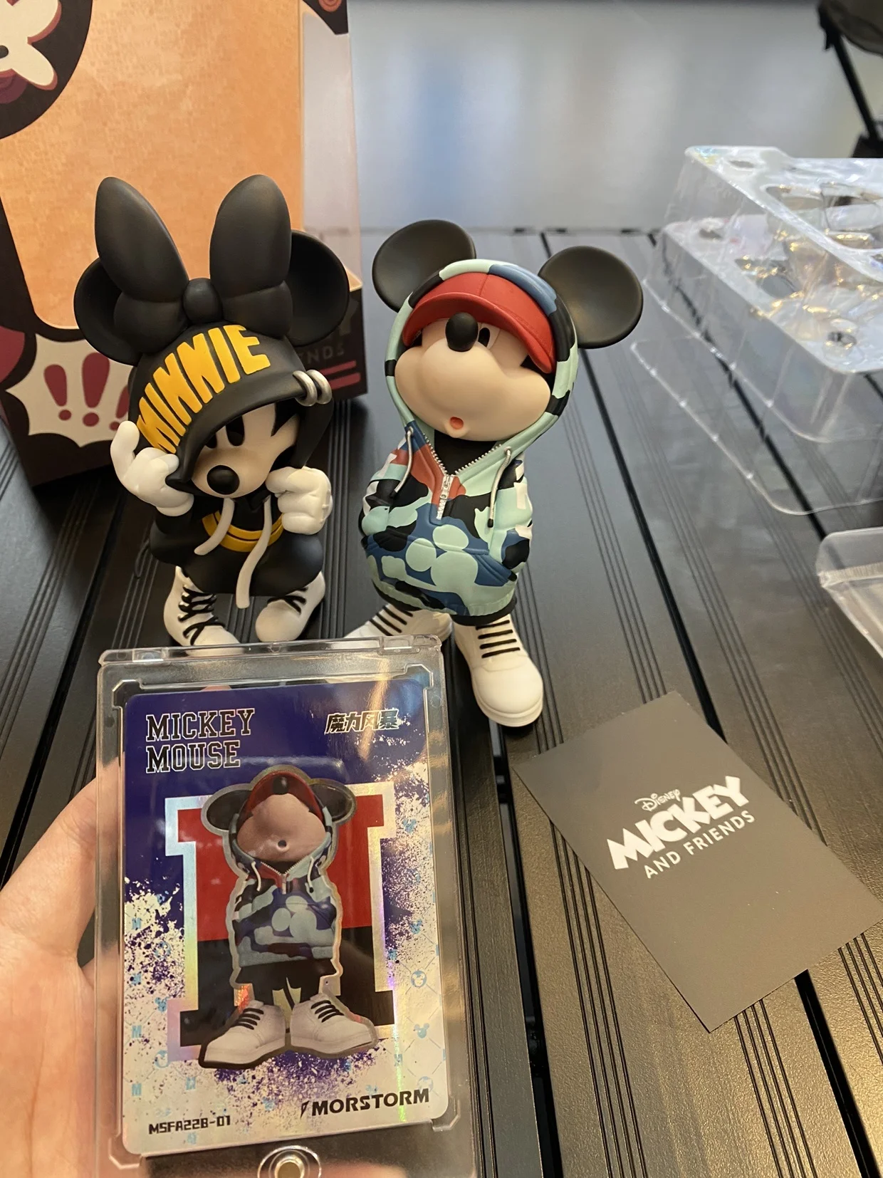 Em estoque 15cm disney mickey mouse minnie anime figura dos desenhos animados terno de maré decoração figura de ação boneca ornamentos crianças brinquedos presente