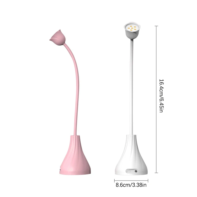 Lampe LED UV Pliable à 360 ° pour Sèche-Ongles, vaccage Rapide, Faux Ongles, Manucure, Verhéritage, Colle, Gel, Rose, Table de Durcissement, Design