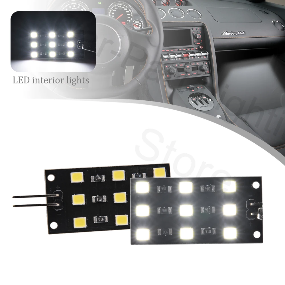 2Pcs LED Compartment Trunk Footwell Light Interior Boot Indoor Lamp For Lamborghini Urus Huracan LP580 Gallardo LP550 560 570