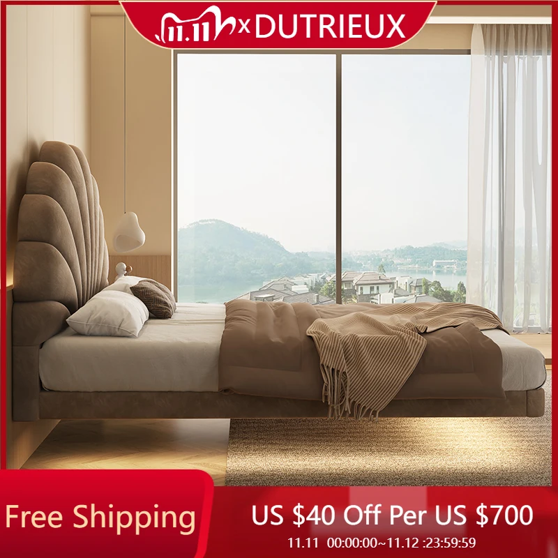 

Frame Queen Bed Bedroom Children Double Floating Sleeping Princess Sun Design Bed Comfortable Cama Solteiro Home Furniture