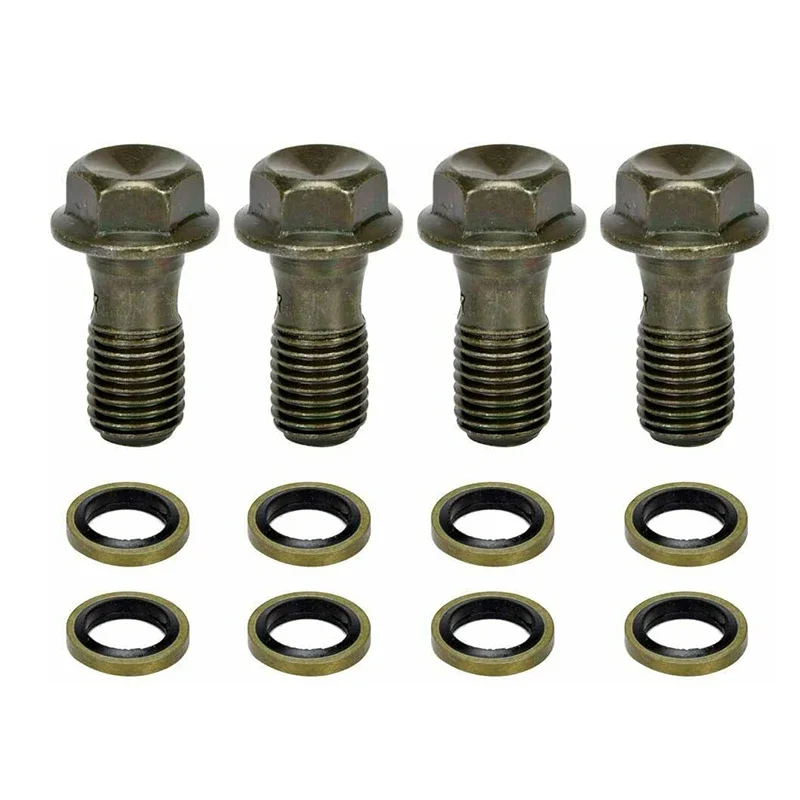 M10x1.25 / 1mm Universal For Brake Hose Caliper Master Cylinder Stainless Motorcycle Brake Caliper Banjo Bolt Oil Drain Screw