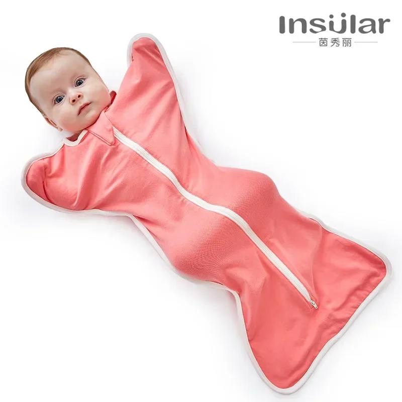 Saco de dormir 100% de algodón para bebé, manta envolvente con cremallera para bebé recién nacido, sacos de dormir, ropa de cama para bebé, ropa de dormir para envolver