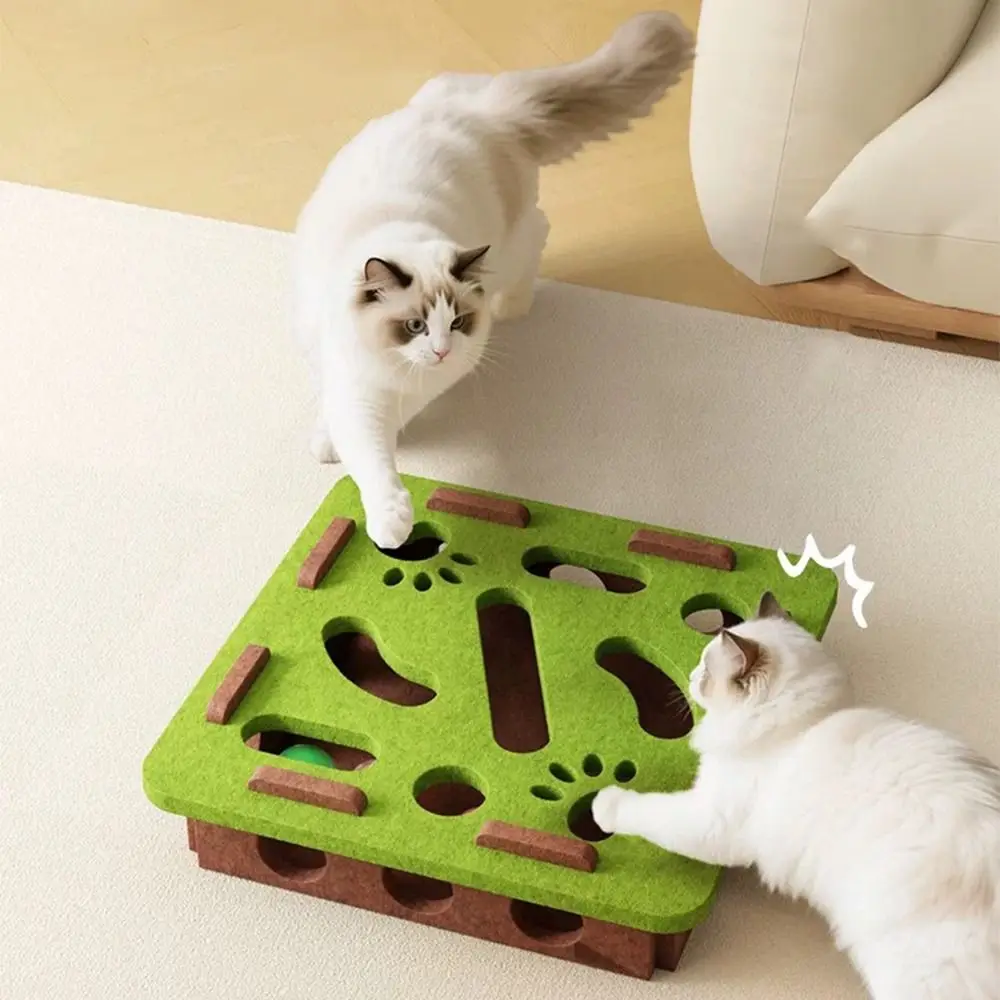 

Creative Pet Puzzle Track Toy Funny Interactive Cat Teasing Box Household Bell Maze Box Kitten Track Ball Toy Indoor Game
