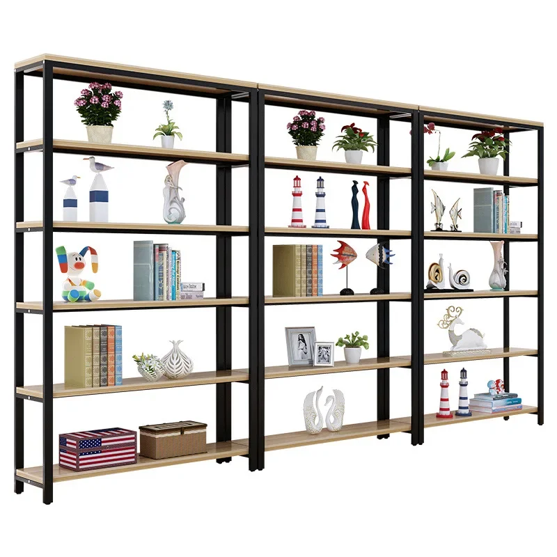 Living Room Nursery Book Shelves Simple Combination Shelves Storage Library Multilayer Metal Bookshelves Storage Shelf Rack