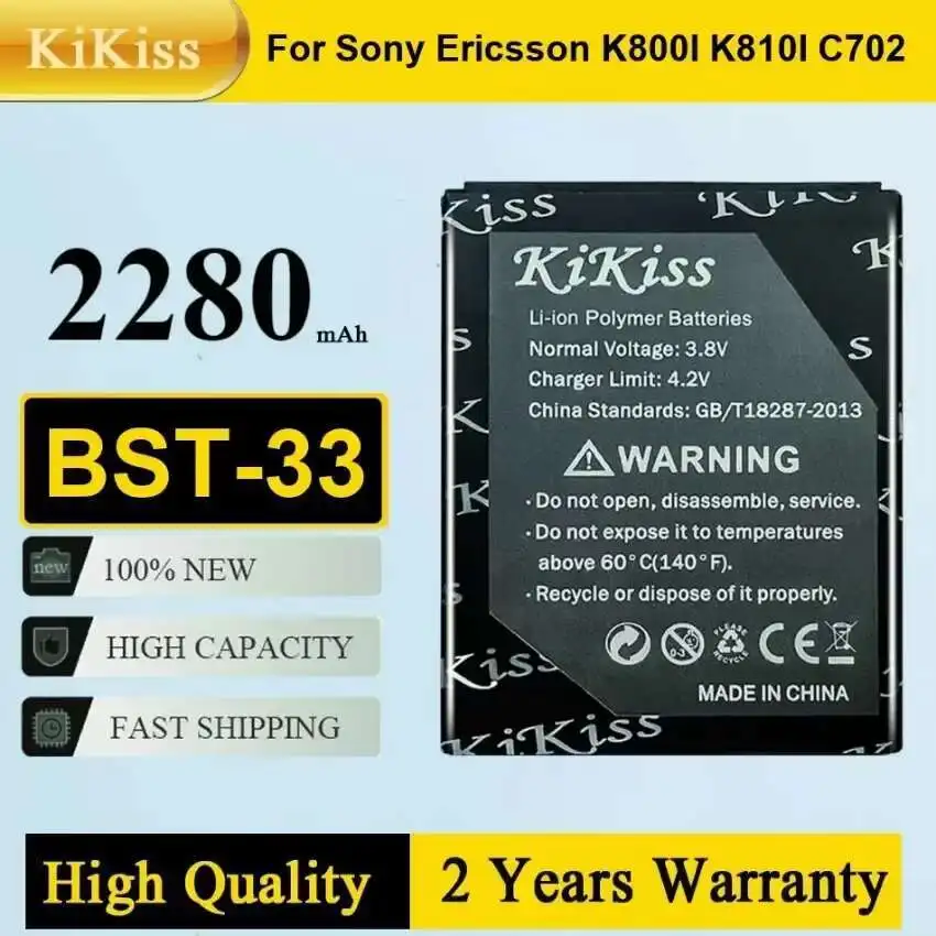 

BST-33 Mobile Phone Battery For Sony Ericsson K800i K810i C702 C903 F305 G900 K550i K630i K660i W100I T700 T715 BST 33