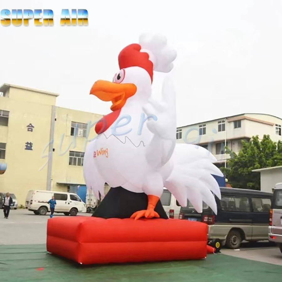 Popular product cute animal model toy huge inflatable cock for outdoor decoration