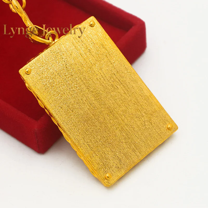 Lynge Jewelry 9999 men's pendant jewelry tiger tag 24K real gold domineering men's pendant mountain tiger tag animal year