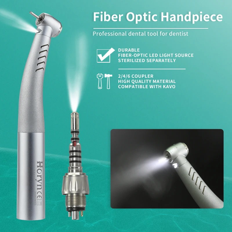 Dental High Speed Handpiece Fiber Optical Led Big Strength For KAVO Coupler 25000 LUX M9000L Dentist Equipment Dentistry Tools