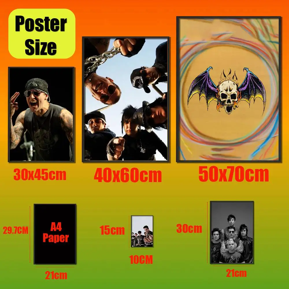 For Synyster Gates Avenged Sevenfold Poster Cover Wall Murals Offices Custom Self-adhesive Decoration Sticker Playbill